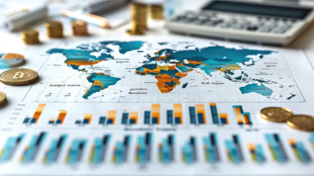 mapa do mundo com dados simbolizando o preenchimento do ncm