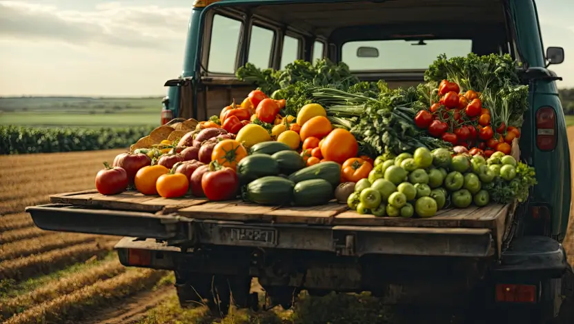 carro com alimentos